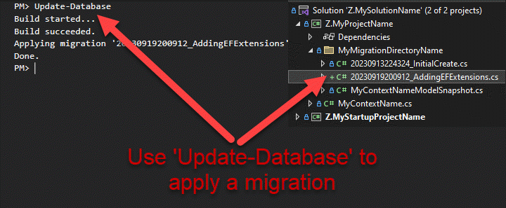 EF Core Update Database